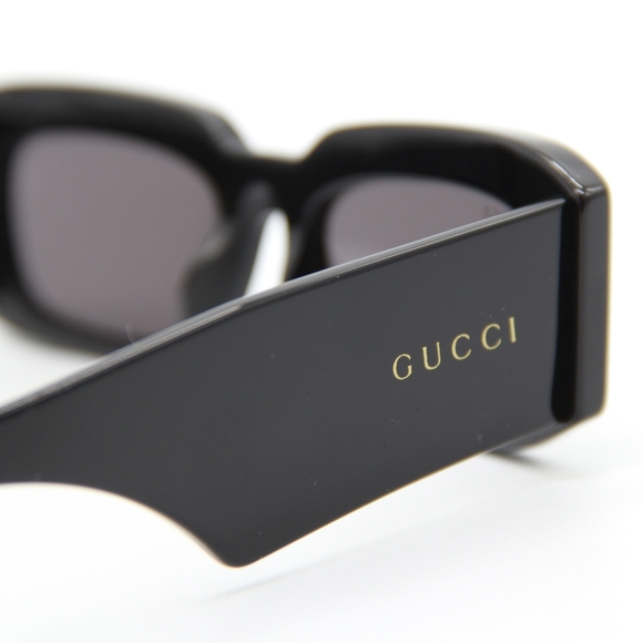 NEW GUCCI SUNGLASSES, SQUARE BLACK UNISEX GUCCI SUNGLASSES - Picture 11 of 16